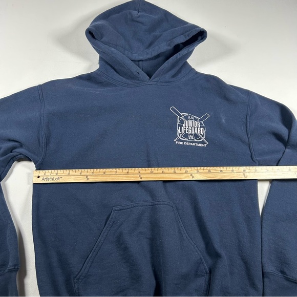 Vintage Los Angeles Fire Department Junior Lifeguard Mens S Hoodie Sweatshirt - Picture 5 of 6